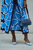 Thumbnail for Blue Animal Maxi Cardigan