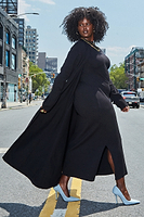 Thumbnail for caption_Model wears Black Monaco Cardigan  in UK size 18/ US 14