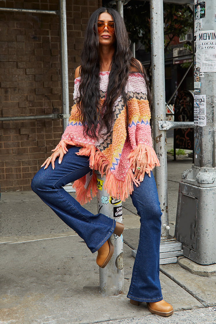Pink Ayla Poncho