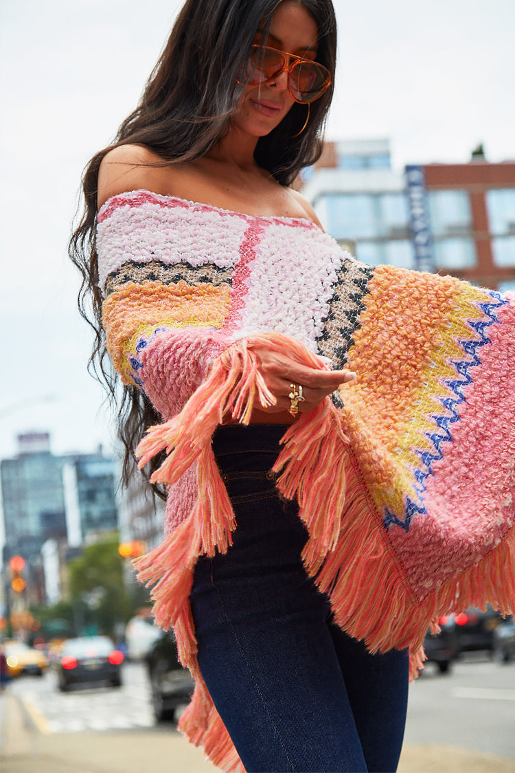 Pink Ayla Poncho