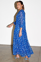 Thumbnail for Blue Running Wild Paisley Bibi Dress Petite