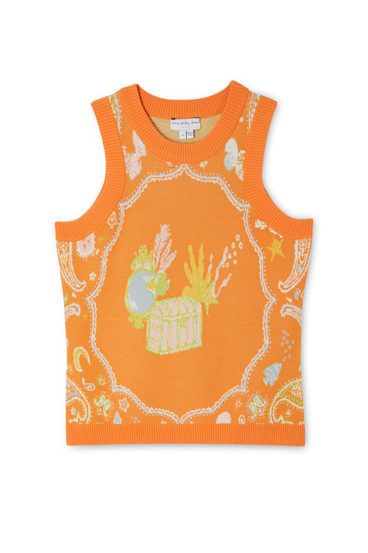 Orange Sealife Dolly Tank Top