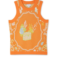 Thumbnail for Orange Sealife Dolly Tank Top