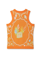 Thumbnail for Orange Sealife Dolly Tank Top