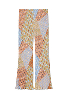 Thumbnail for Geo Patchwork Plisse Trousers