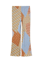 Thumbnail for Geo Patchwork Plisse Trousers