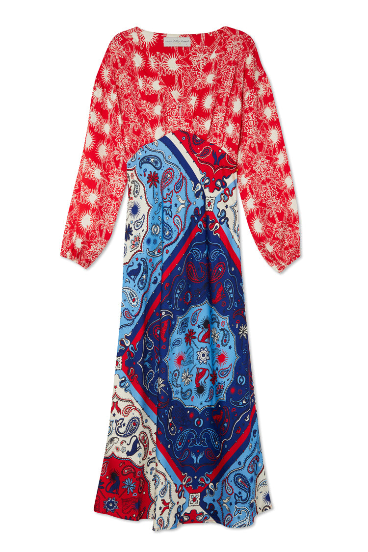 Red Bandana Clash Emma Dress