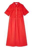 Thumbnail for Red Palm Broderie Hayley Dress