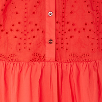 Thumbnail for Red Palm Broderie Hayley Dress