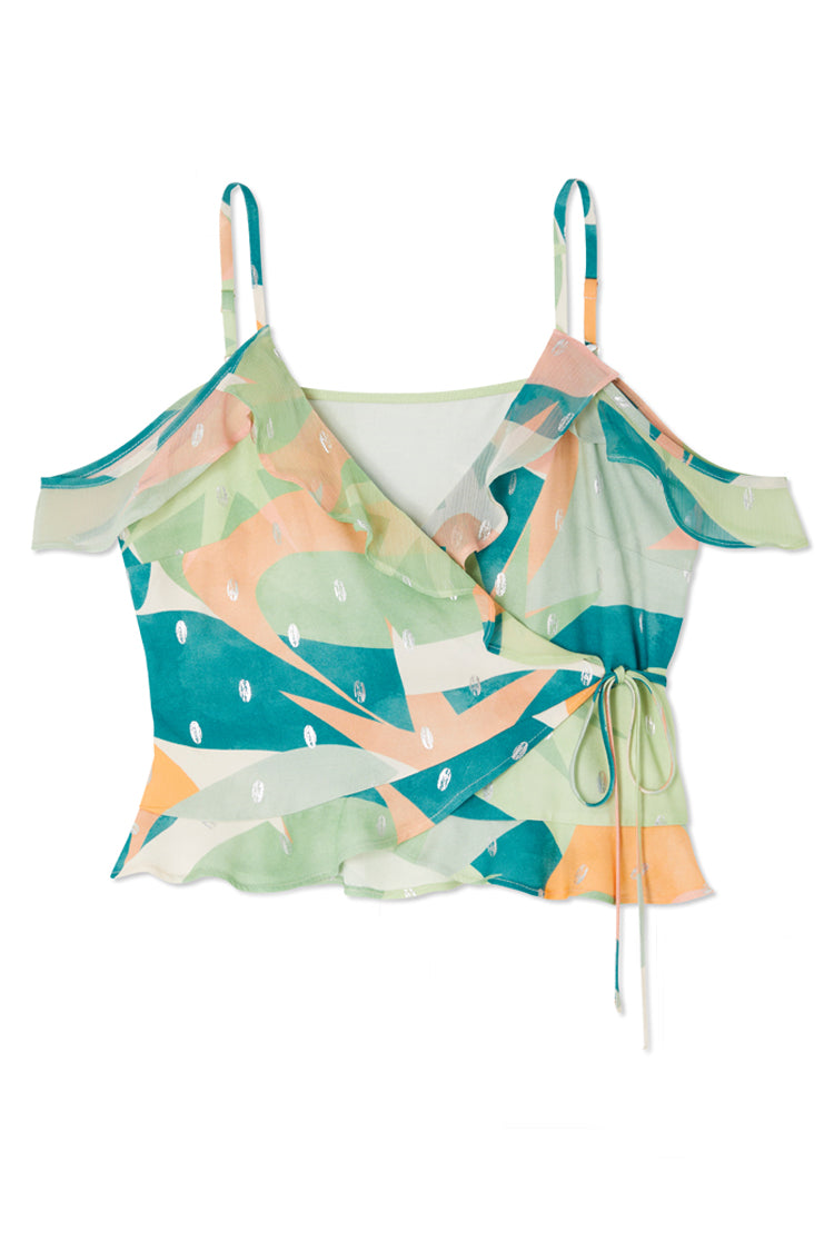 Sage Lyra Georgia Wrap Top