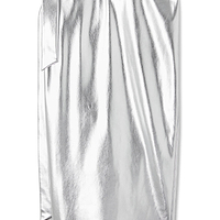 Thumbnail for Silver Vegan Leather Skirt