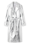 Silver Vegan Leather Trench