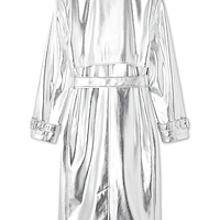Thumbnail for Silver Vegan Leather Trench