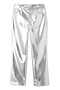 Silver Vegan Leather Trouser