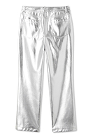 Thumbnail for Silver Vegan Leather Trouser
