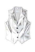Thumbnail for Silver Vegan Leather Waistcoat