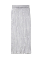 Thumbnail for Silver Plisse Jaspre Wrap Skirt