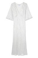Thumbnail for Silver Plisse Midi Dress