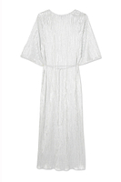 Thumbnail for Silver Plisse Midi Dress