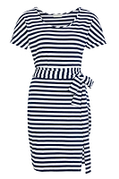 Thumbnail for Stripe Jersey Wrap Dress