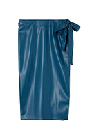 Thumbnail for Teal Vegan Leather Jaspre Skirt