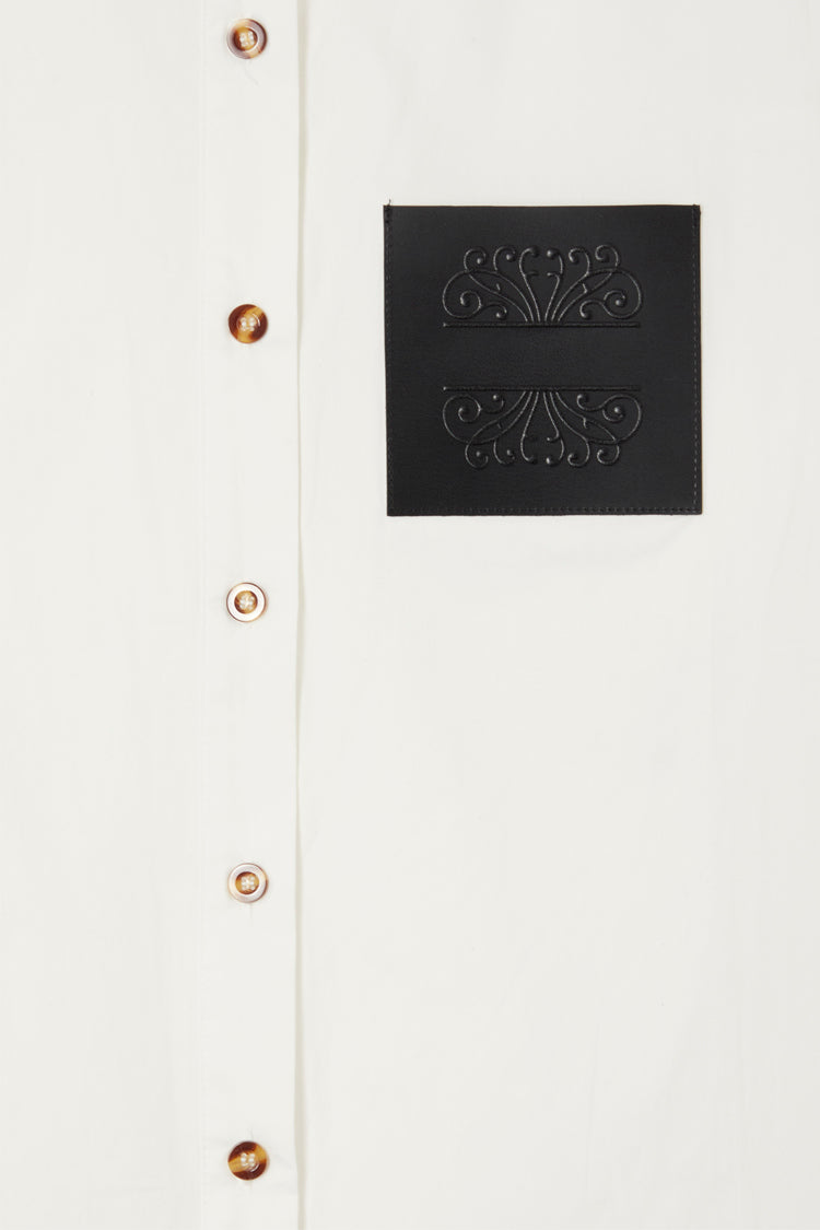 White Gabbie Shirt With NFD Pocket