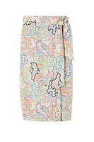 Thumbnail for White Magnolia Jaspre Wrap Skirt