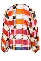 Thumbnail for Check Oversized Wrap Top