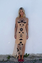 Embellished Mesh Tattoo Dress