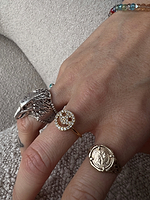 Thumbnail for Crystal Happy Face Ring