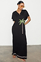 Black Sunshine Palm T-Shirt Dress