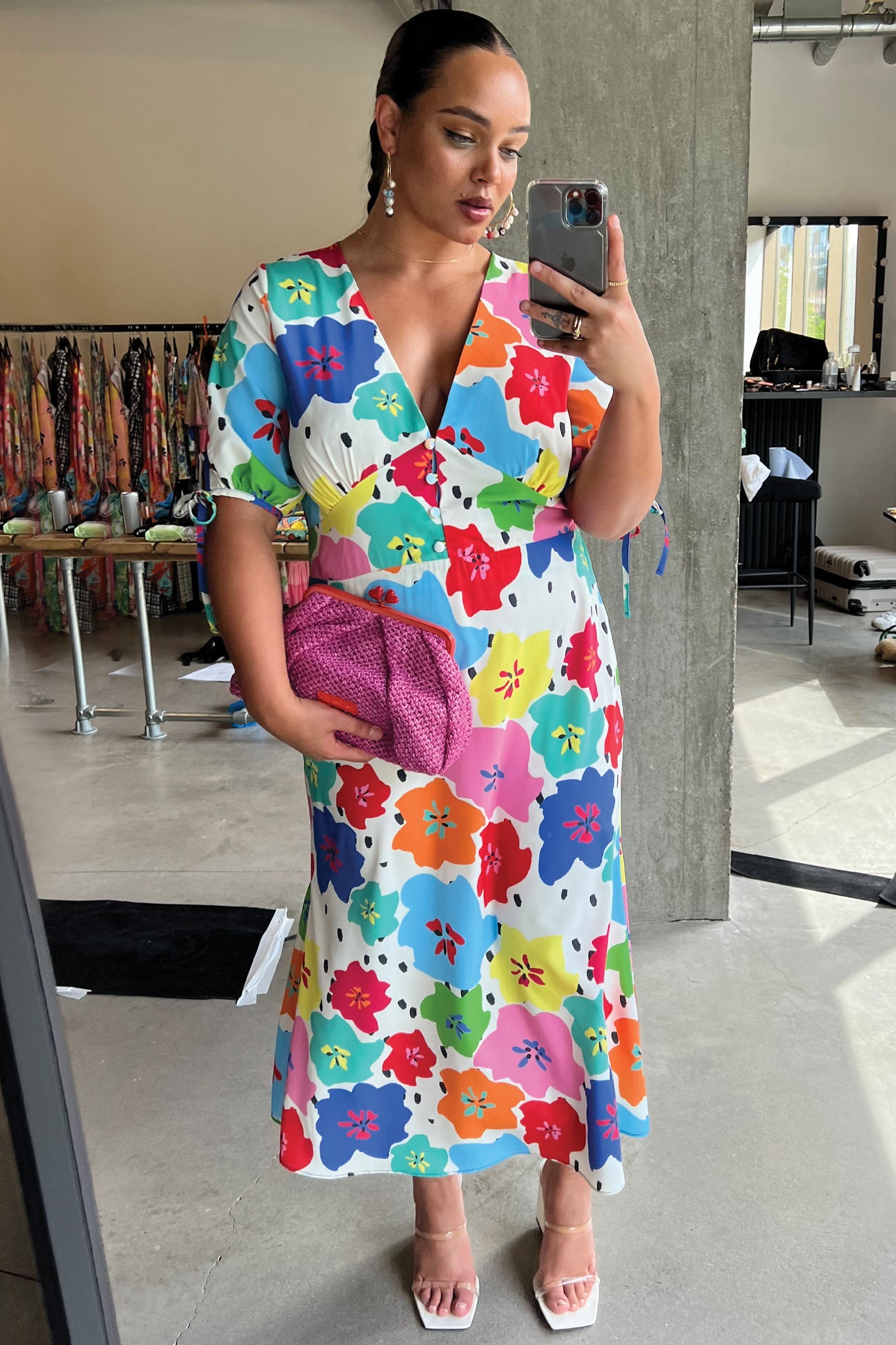 Model wearing Dotty Morgan Dress