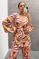 Thumbnail for Swirl Oversized Wrap Top