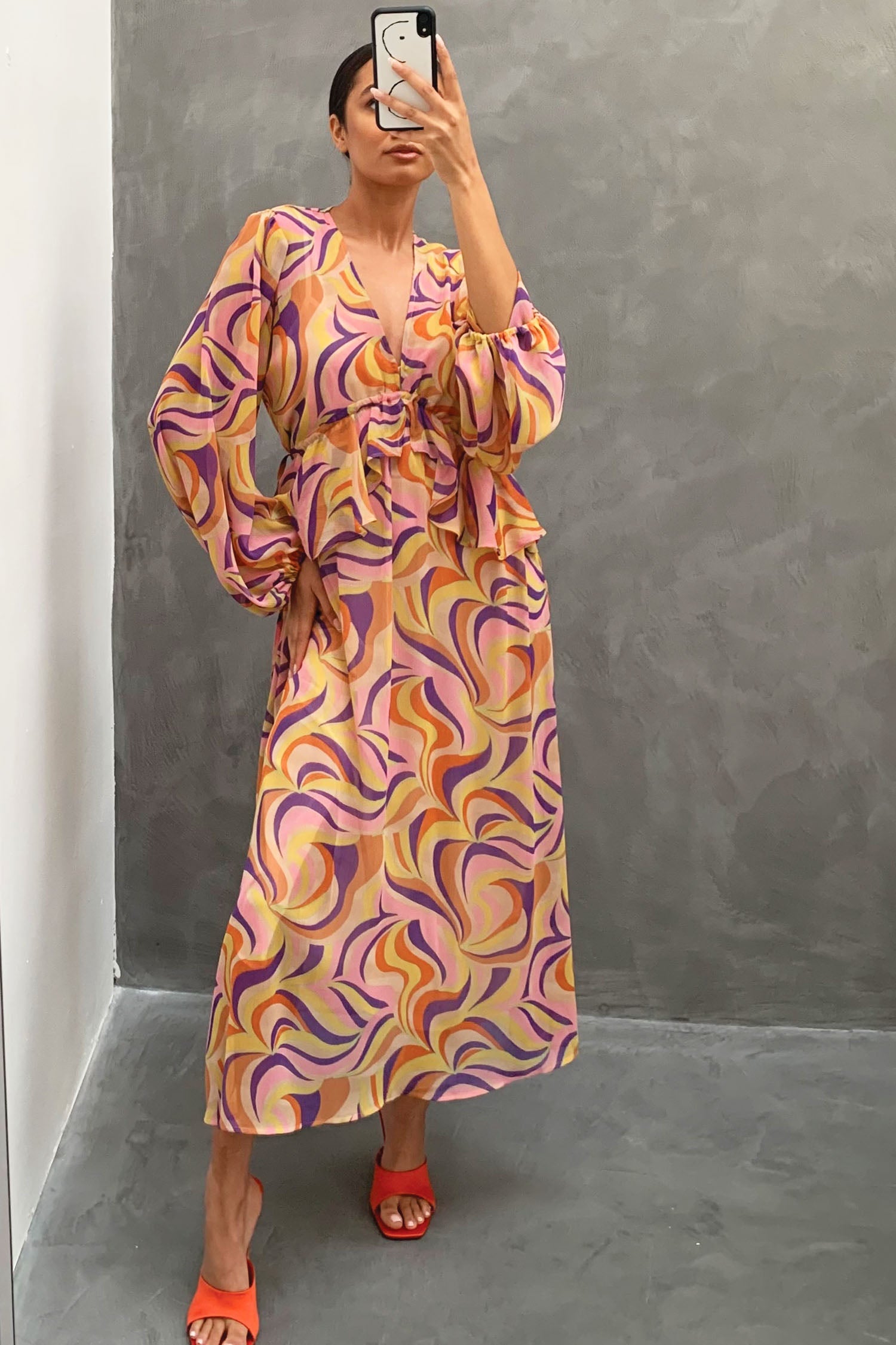 Swirl Midi Dress