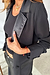 close up of Black Satin Mix 55 Jacket