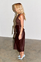 Chocolate Vegan Leather Jaspre Skirt