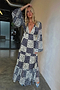Navy And Cream Bandana Stevie Dress Petite