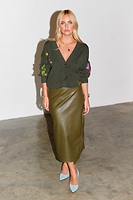 Thumbnail for Khaki Vegan Leather Jaspre Skirt
