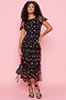 Black Flower Abigail Dress