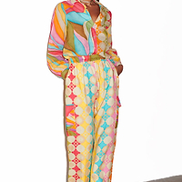 Thumbnail for Multi Abstract Cargo Trousers