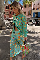 Thumbnail for caption_Model wears Atlantis Dorris Skirt in UK size 10/ US 6