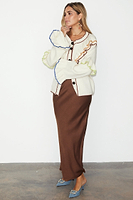 Thumbnail for caption_Model wears  Cream Austin Cardigan in UK size 10/ US 6