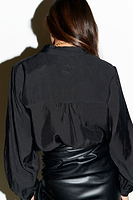 Thumbnail for caption_Model wears Black Miley Shirt in UK size 8/ US 4
