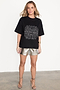 Black Beaded Logo T-shirt