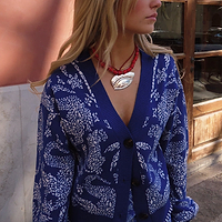 Thumbnail for Blue Mosaic Cardigan