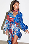 Blue Bandana Clash Brooklyn Wrap Dress Petite