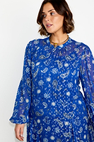 Thumbnail for Blue Running Wild Paisley Bibi Dress