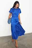 Thumbnail for caption_Model wears Blue Love Lock Erin Dress in UK size 10/ US 6