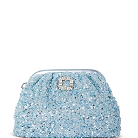 Thumbnail for Ice Blue Sequin Clutch Bag