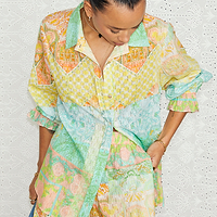 Thumbnail for caption_Model wears Boho Geanie Shirt in UK size 10/ US 6